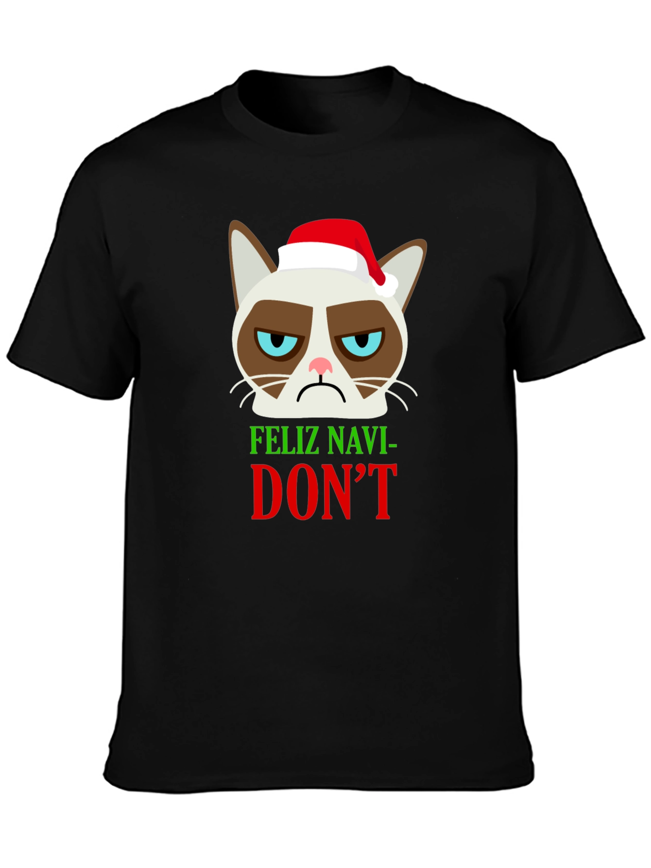 Grumpy Cat Feliz Navi-DONT Christmas T-Shirt