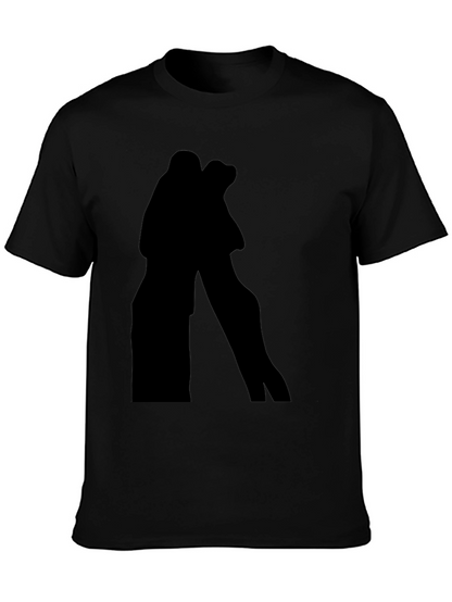 Silhouette Embrace Tee - Black Graphic T-Shirt