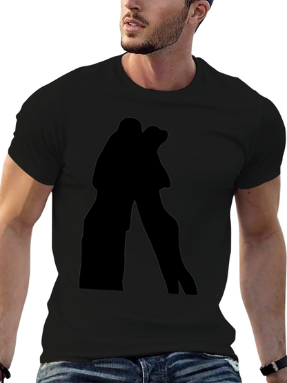 Silhouette Embrace Tee - Black Graphic T-Shirt