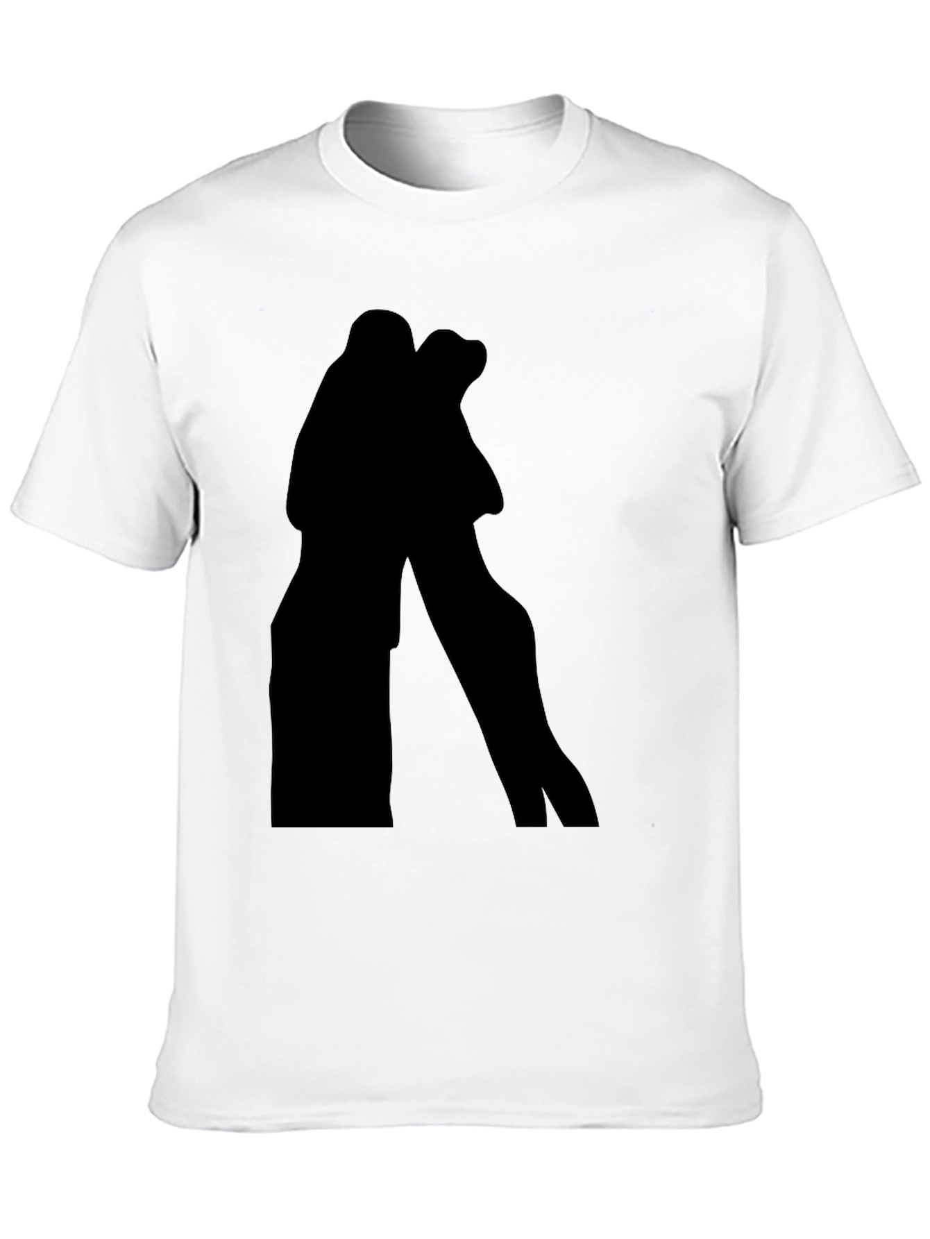Silhouette Embrace Tee - Black Graphic T-Shirt