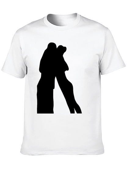 Silhouette Embrace Tee - Black Graphic T-Shirt