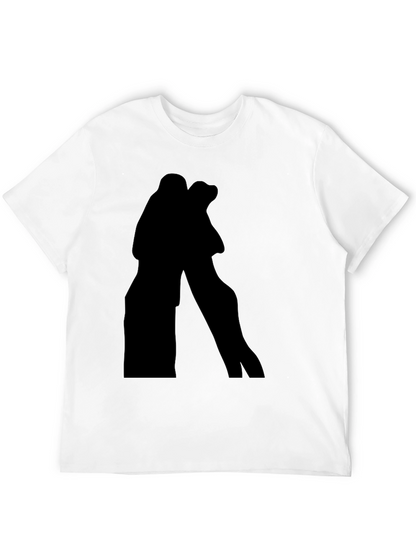 Silhouette Embrace Tee - Black Graphic T-Shirt