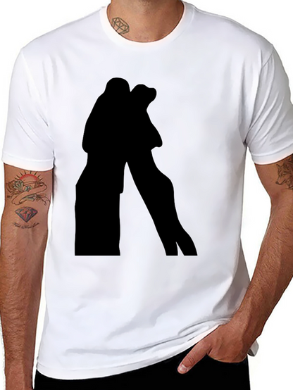 Silhouette Embrace Tee - Black Graphic T-Shirt