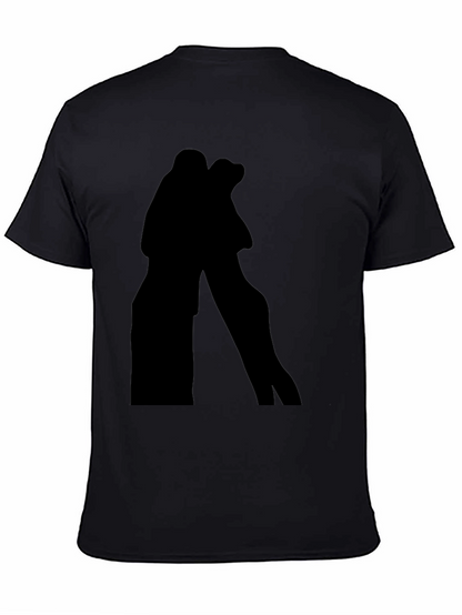 Silhouette Embrace Tee - Black Graphic T-Shirt