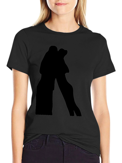 Silhouette Embrace Tee - Black Graphic T-Shirt