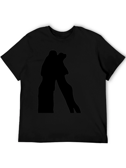 Silhouette Embrace Tee - Black Graphic T-Shirt