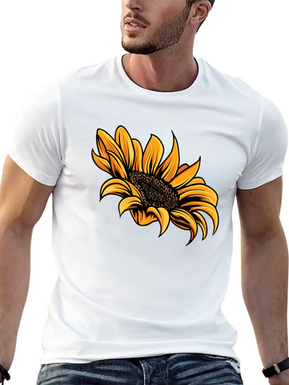 Sunflower Graphic Tee - Trendy Black T-Shirt