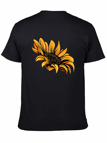 Sunflower Graphic Tee - Trendy Black T-Shirt