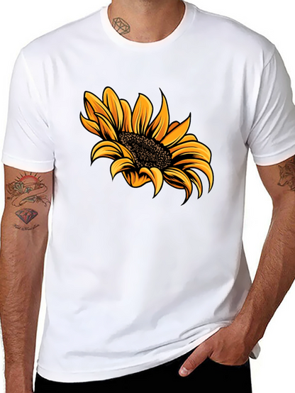 Sunflower Graphic Tee - Trendy Black T-Shirt