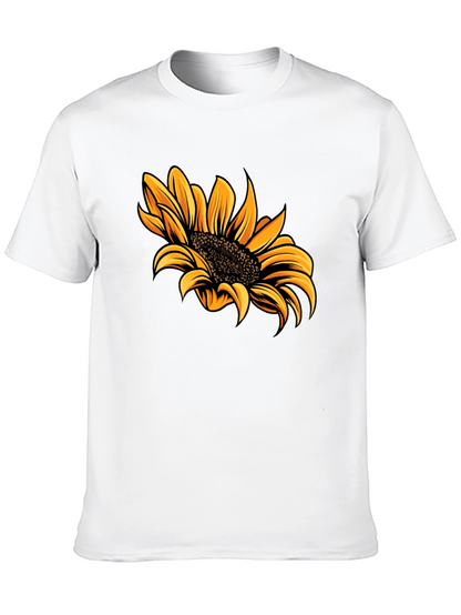 Sunflower Graphic Tee - Trendy Black T-Shirt