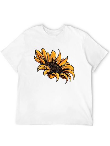 Sunflower Graphic Tee - Trendy Black T-Shirt