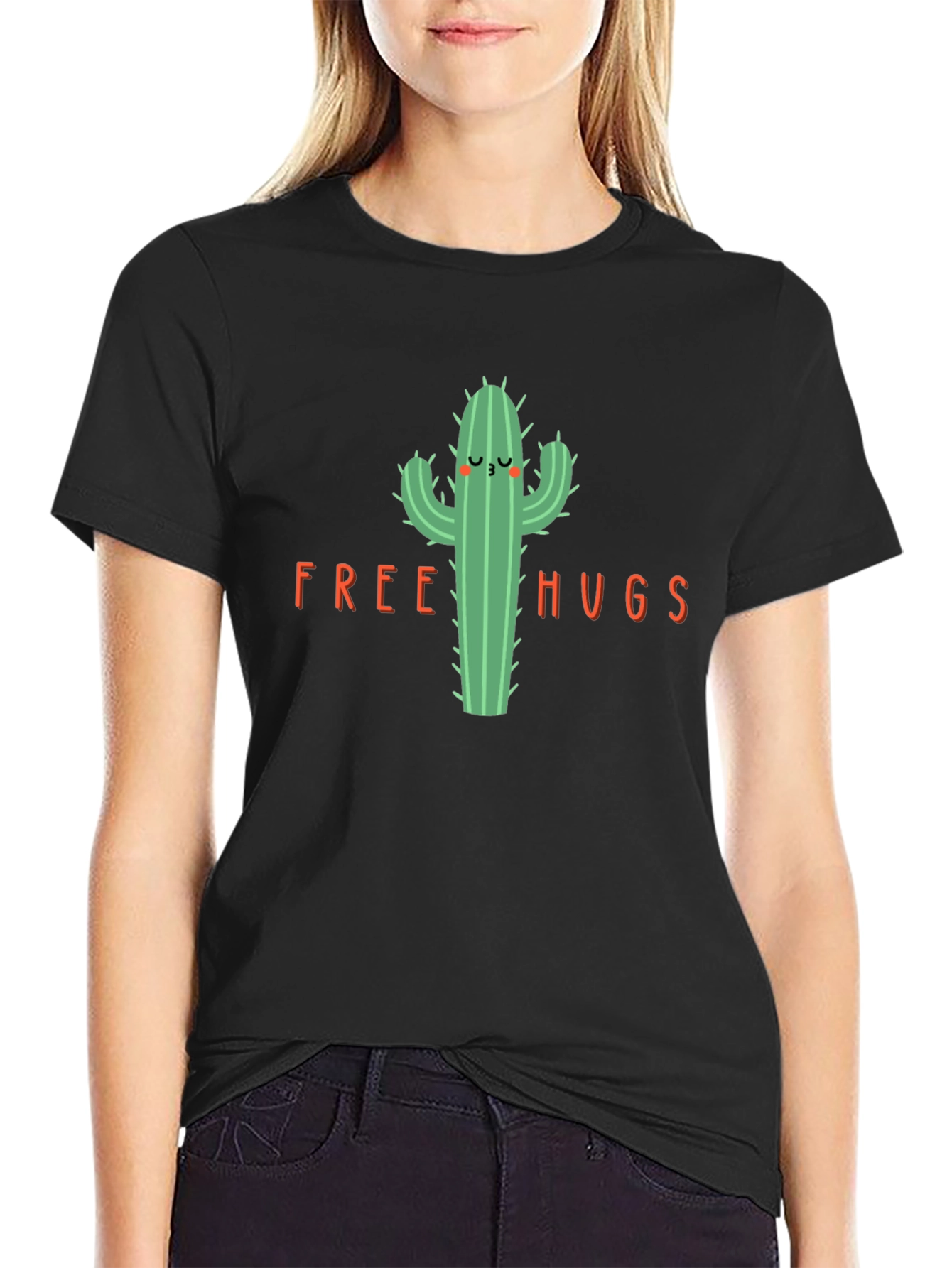 Cactus Free Hugs Graphic T-Shirt