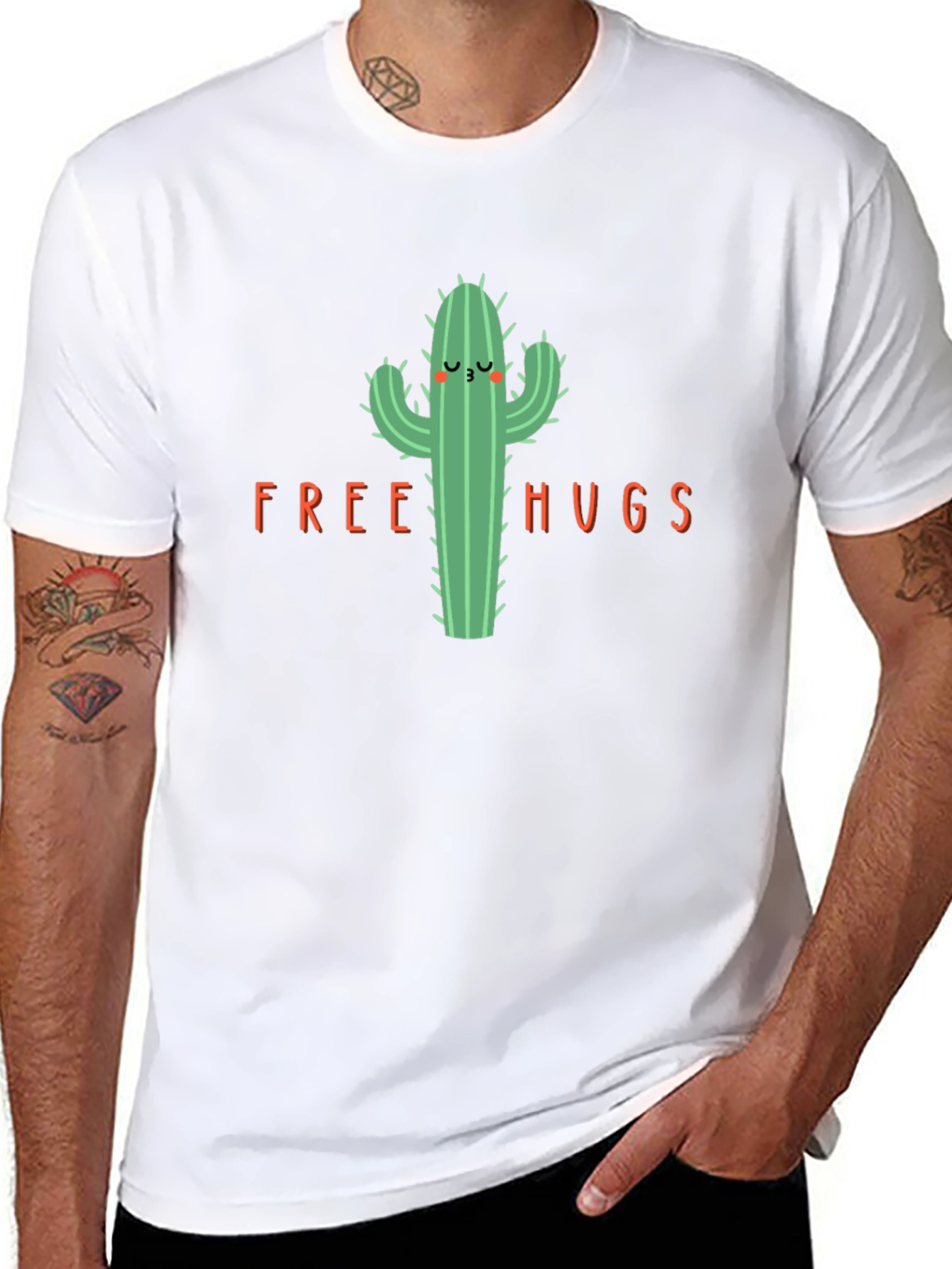 Cactus Free Hugs Graphic T-Shirt