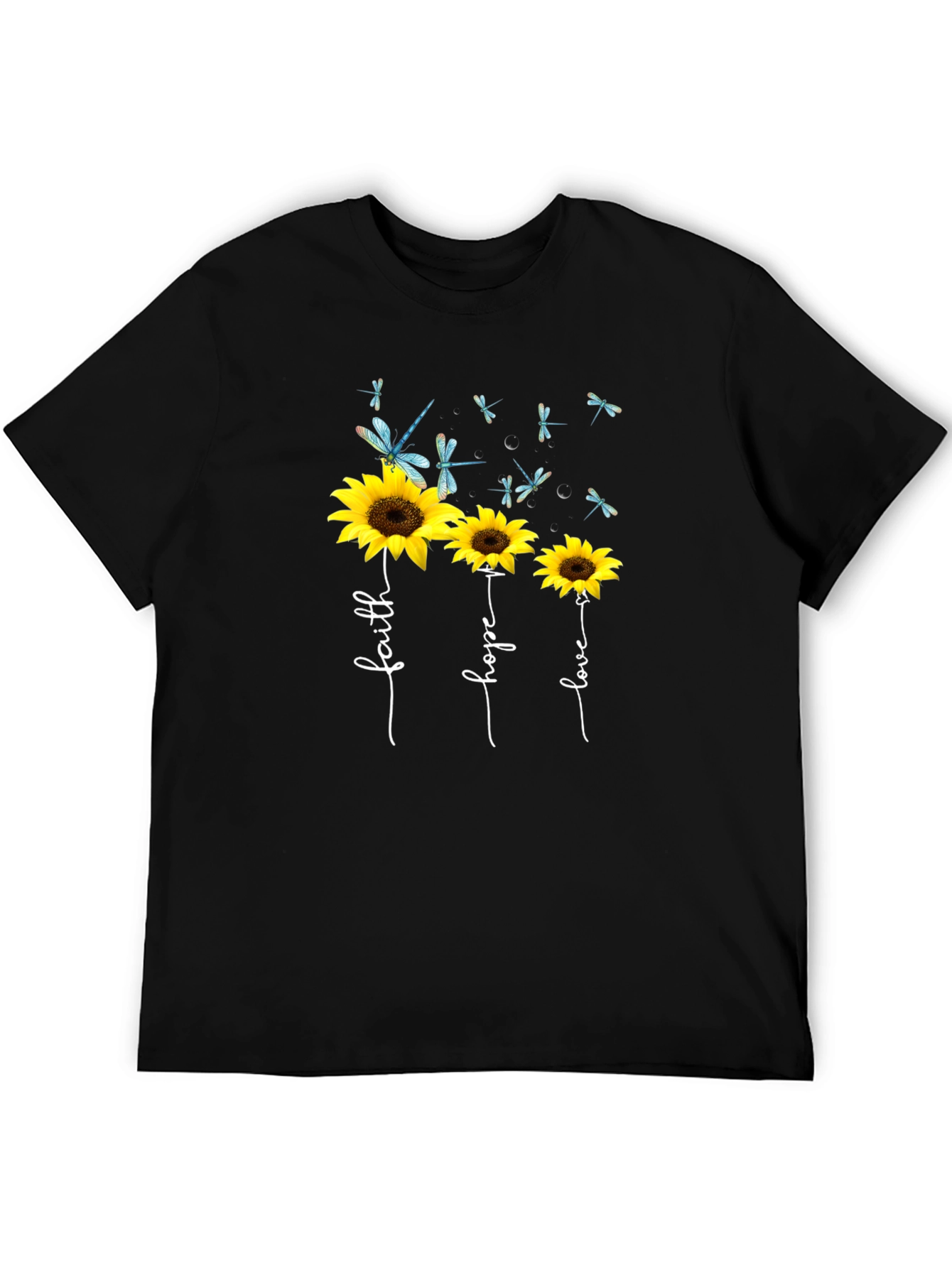 Faith Hope Love Sunflower Graphic Tee