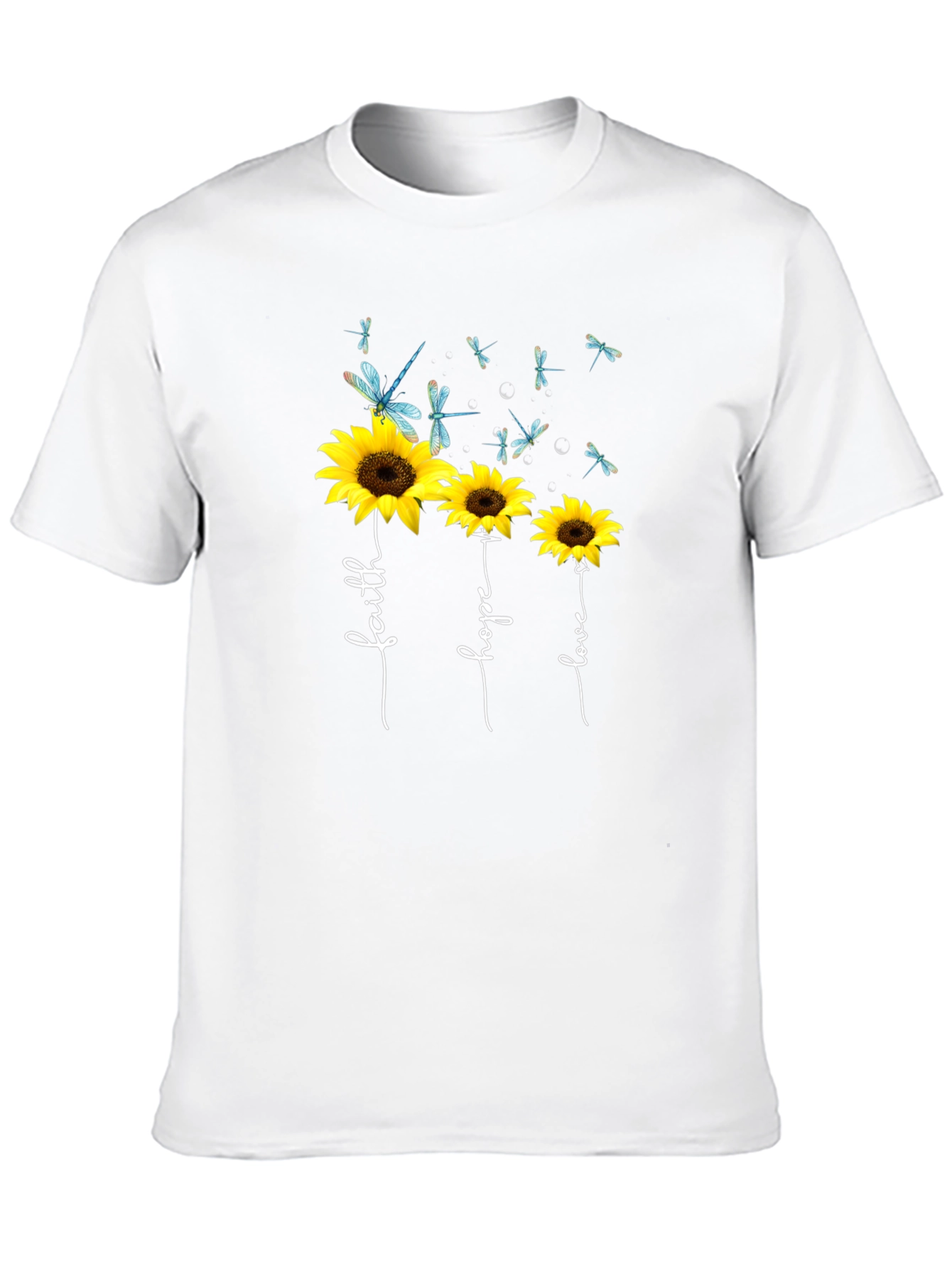 Faith Hope Love Sunflower Graphic Tee