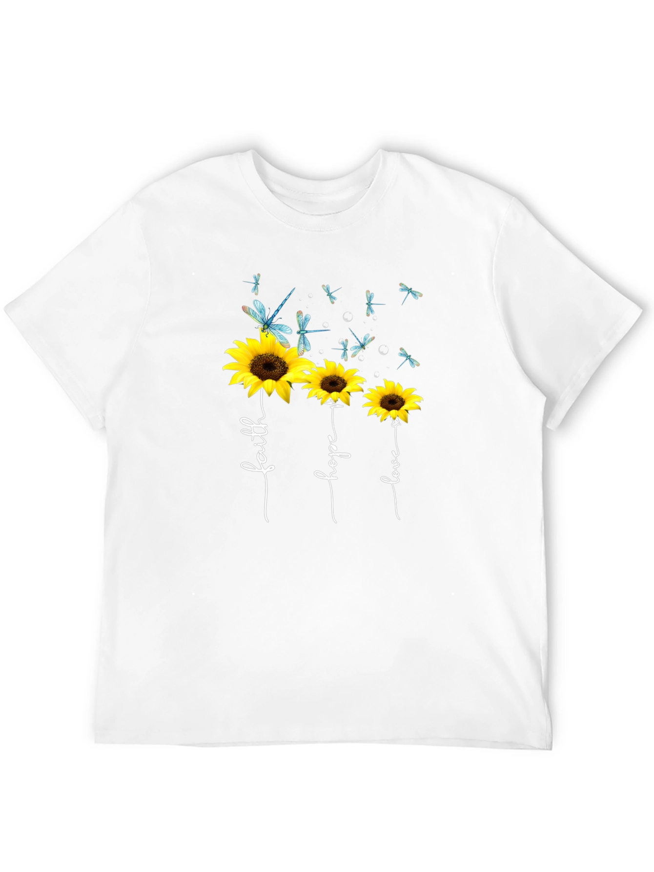 Faith Hope Love Sunflower Graphic Tee