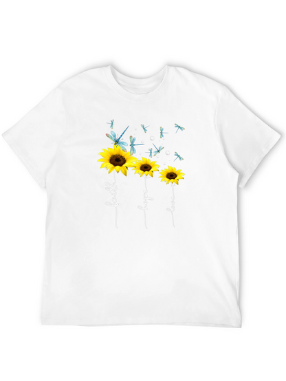 Faith Hope Love Sunflower Graphic Tee