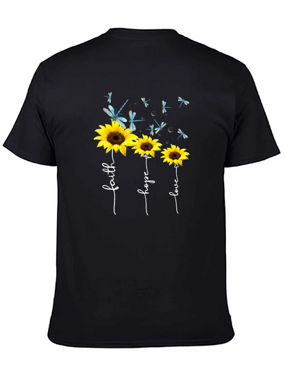 Faith Hope Love Sunflower Graphic Tee