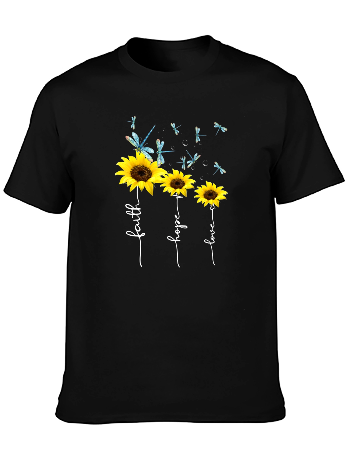 Faith Hope Love Sunflower Graphic Tee