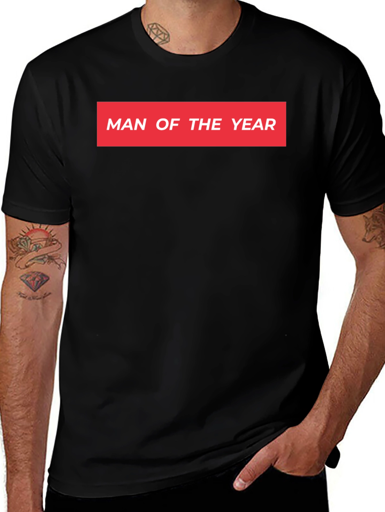 Man of the Year Graphic Tee - Black