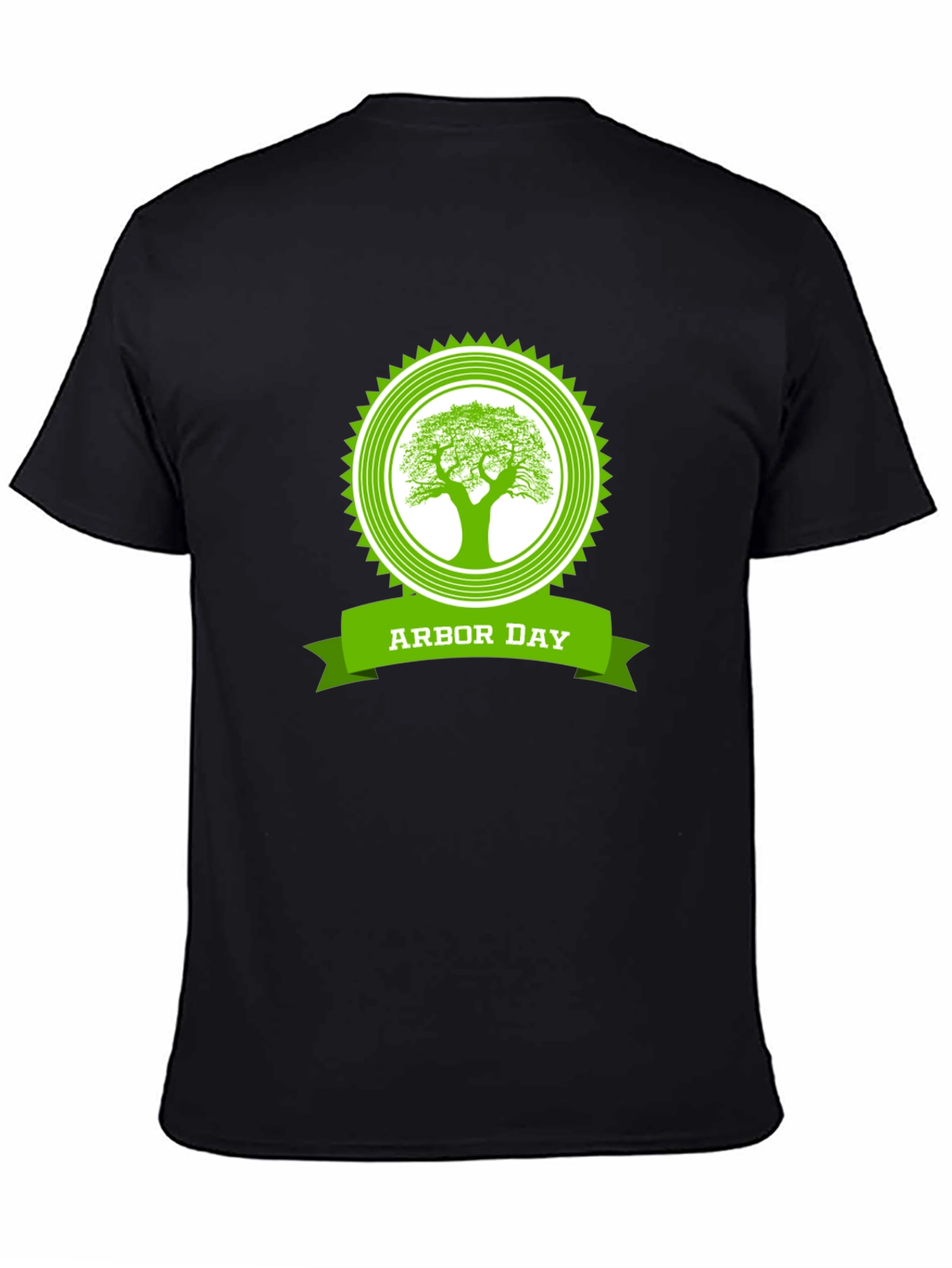 Arbor Day Tree Graphic Black T-Shirt