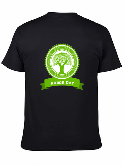 Arbor Day Tree Graphic Black T-Shirt