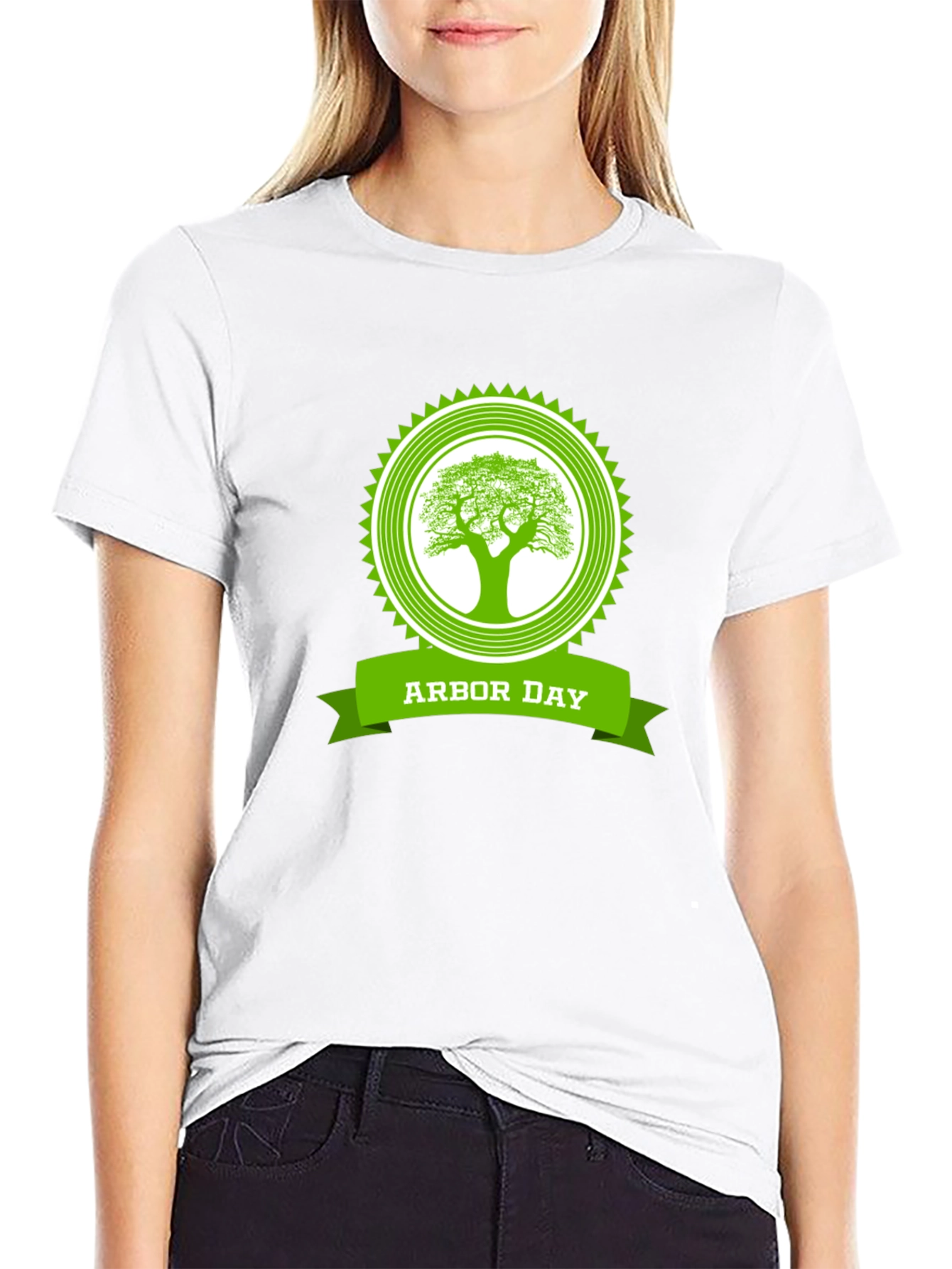 Arbor Day Tree Graphic Black T-Shirt