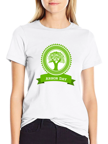 Arbor Day Tree Graphic Black T-Shirt