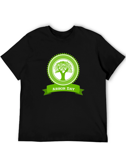 Arbor Day Tree Graphic Black T-Shirt