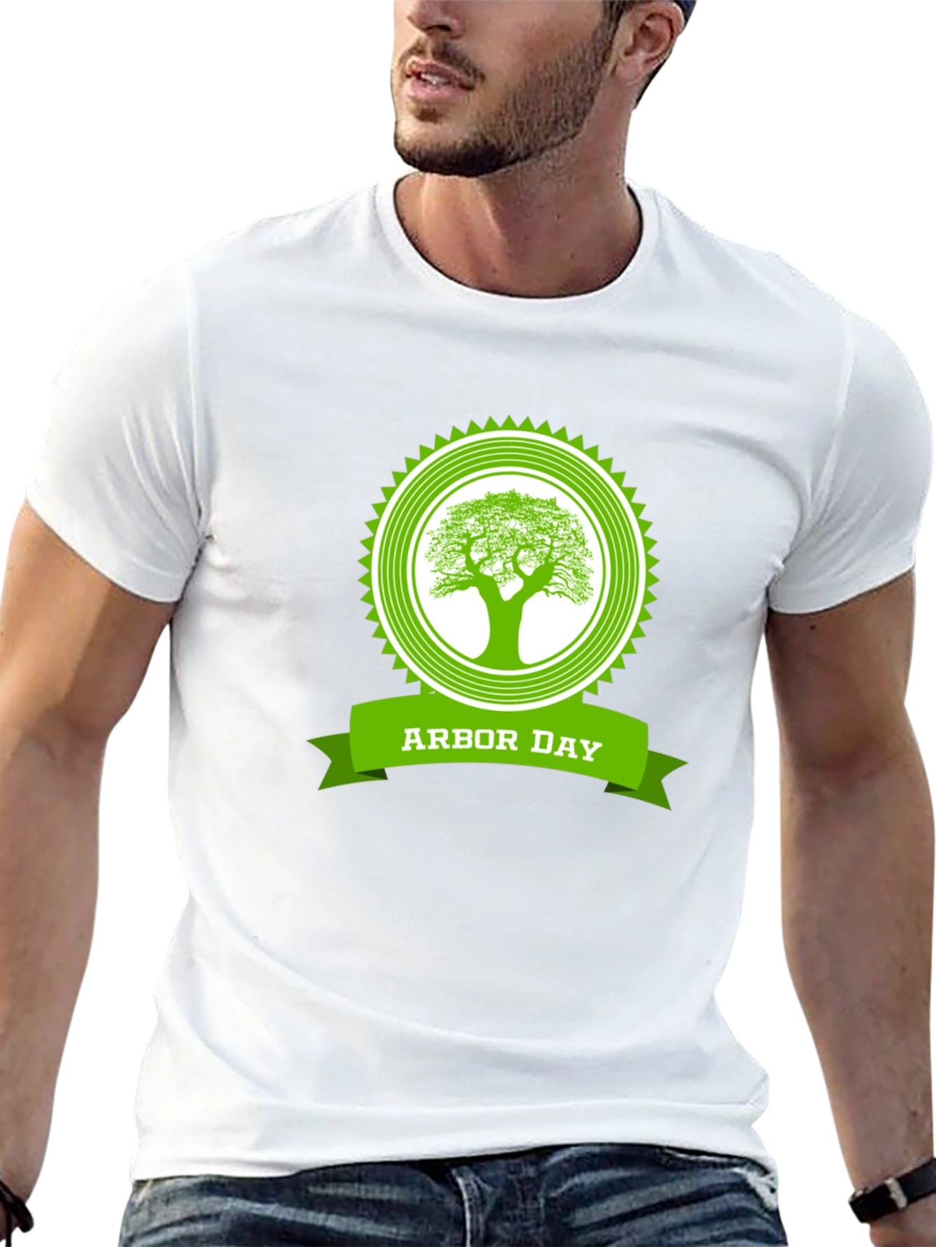 Arbor Day Tree Graphic Black T-Shirt