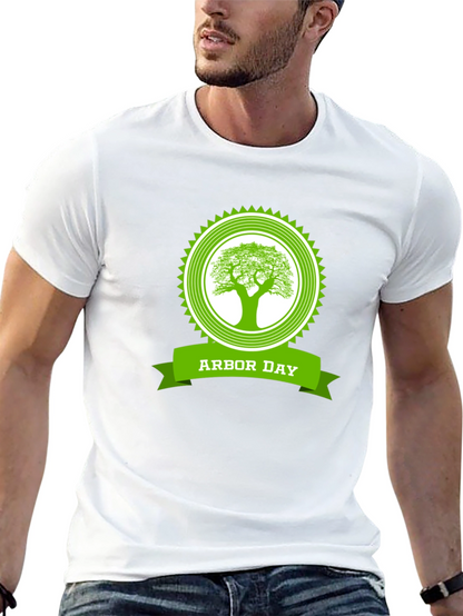 Arbor Day Tree Graphic Black T-Shirt