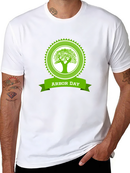Arbor Day Tree Graphic Black T-Shirt