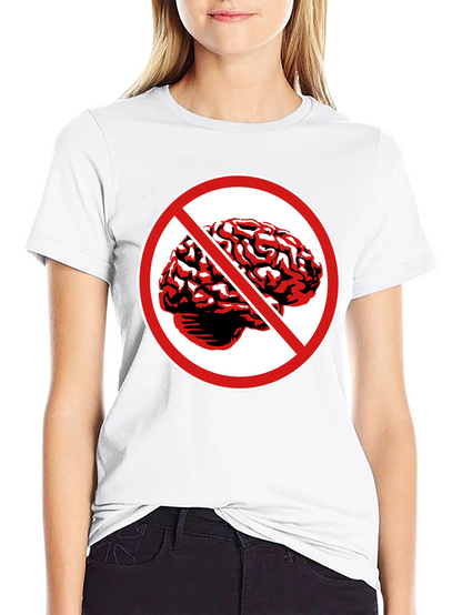 No Brains T-Shirt - Black Graphic Tee
