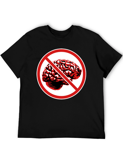 No Brains T-Shirt - Black Graphic Tee