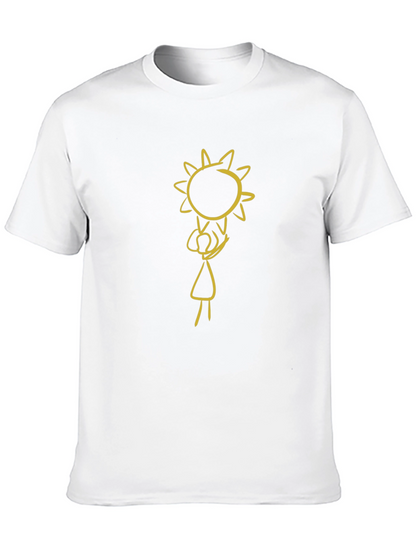 Black Graphic Tee: Sun Child Design