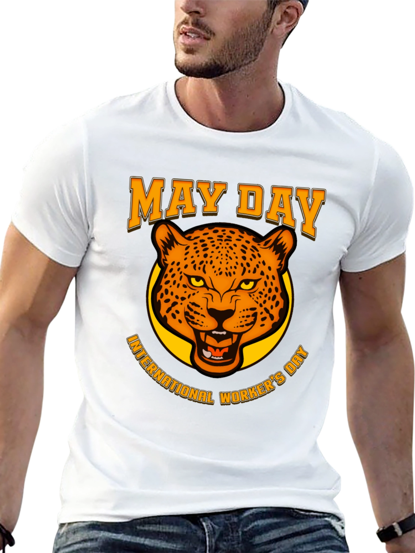 May Day Leopard Graphic T-Shirt