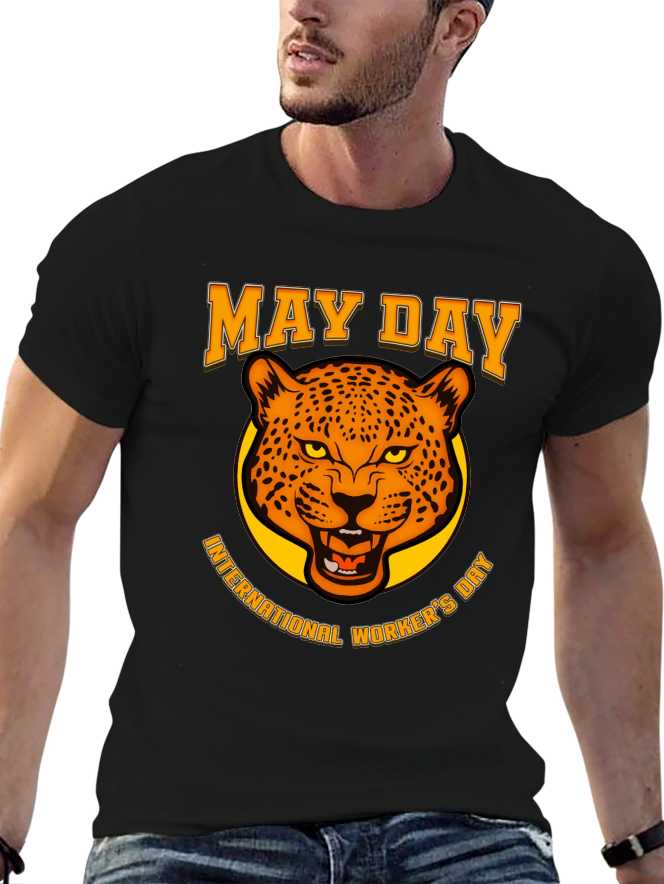 May Day Leopard Graphic T-Shirt