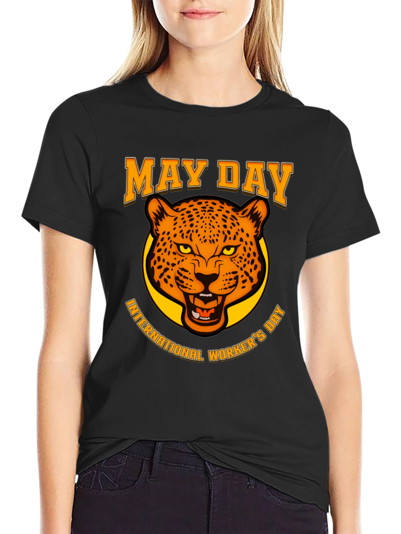 May Day Leopard Graphic T-Shirt