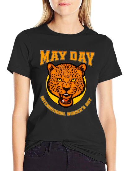 May Day Leopard Graphic T-Shirt