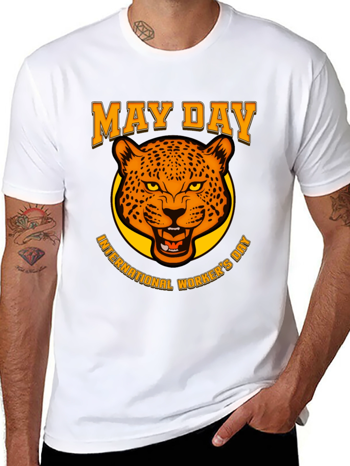 May Day Leopard Graphic T-Shirt