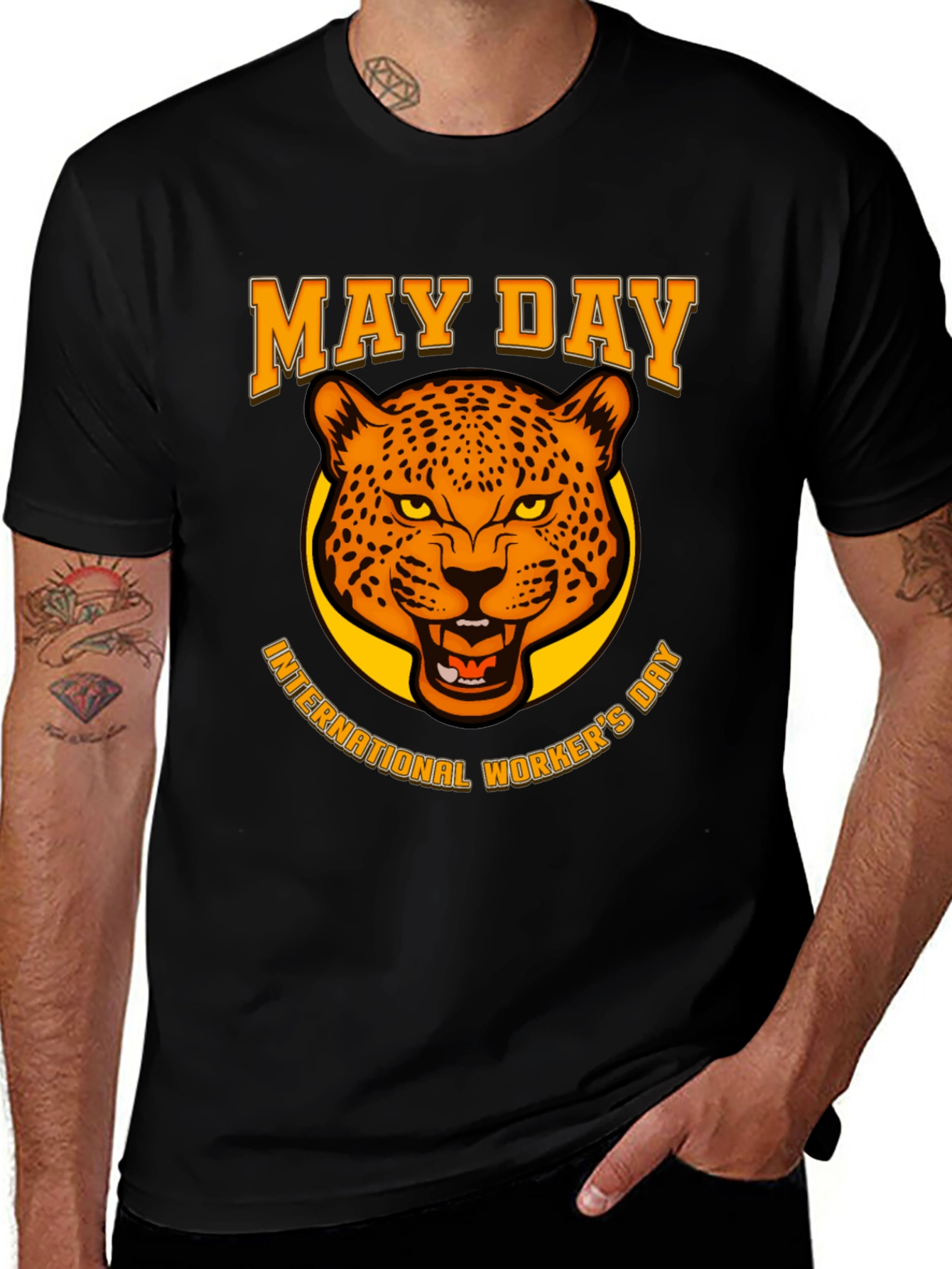 May Day Leopard Graphic T-Shirt