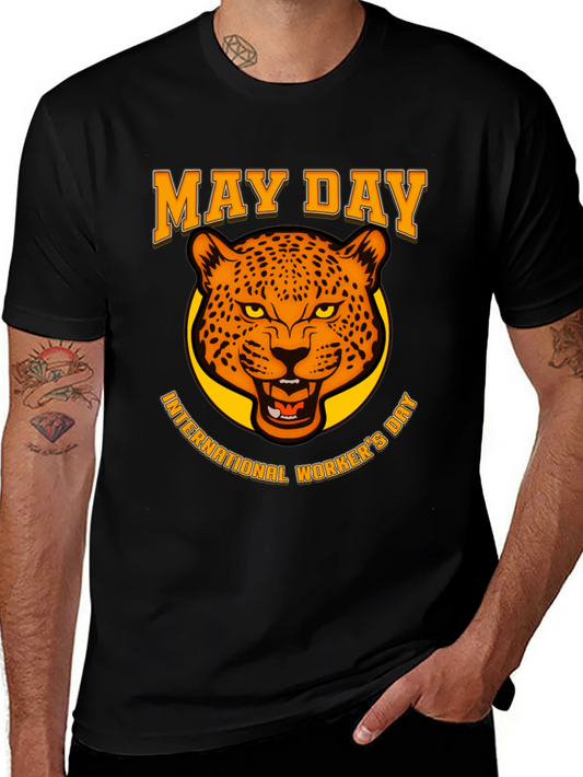 May Day Leopard Graphic T-Shirt