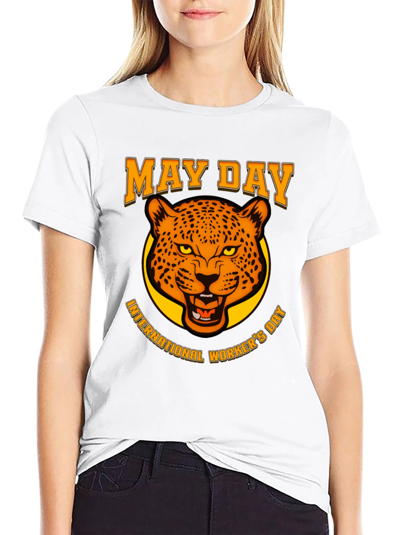 May Day Leopard Graphic T-Shirt