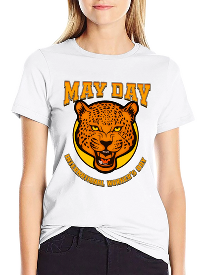 May Day Leopard Graphic T-Shirt