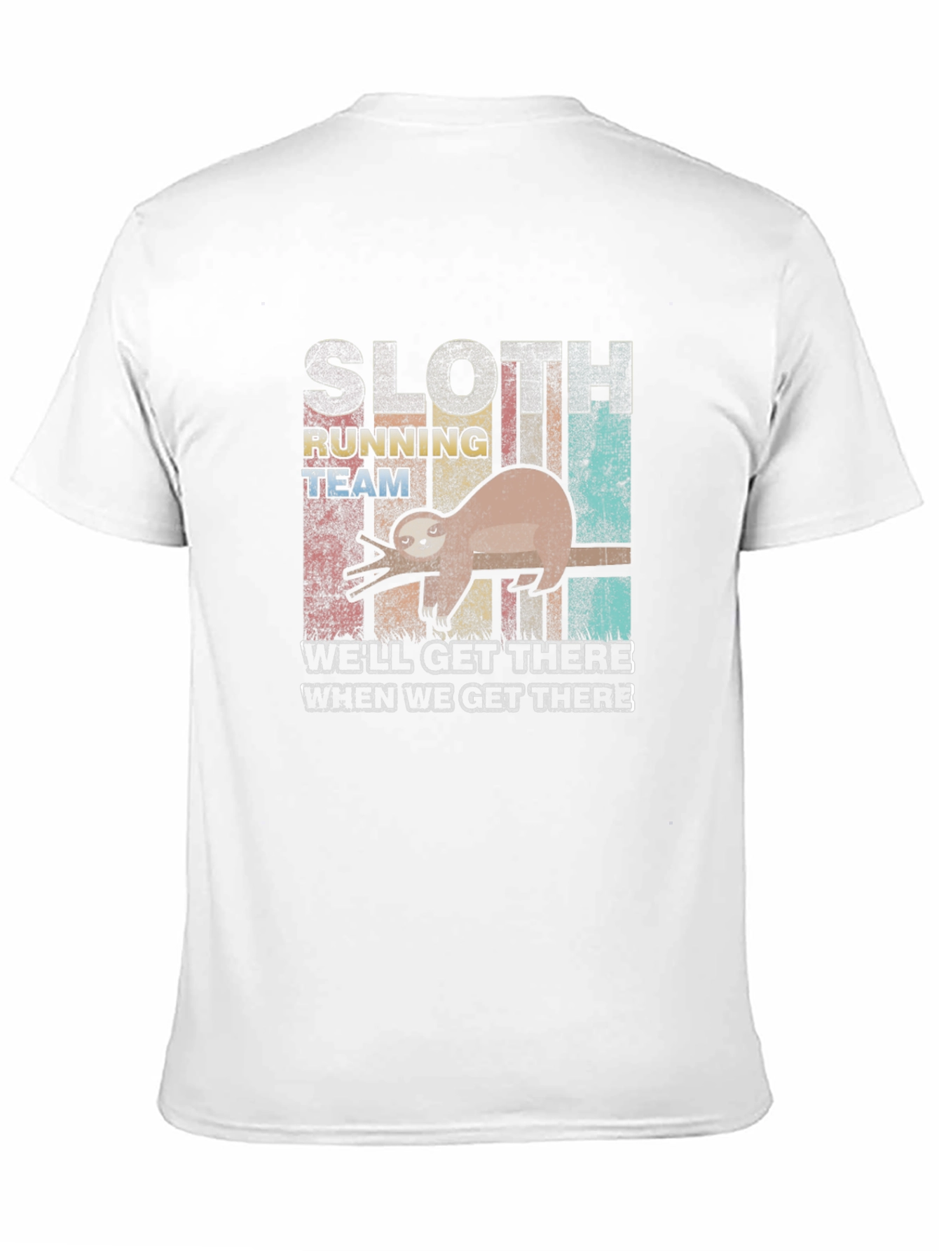 Sloth Running Team Graphic T-Shirt - Funny Novelty Tee