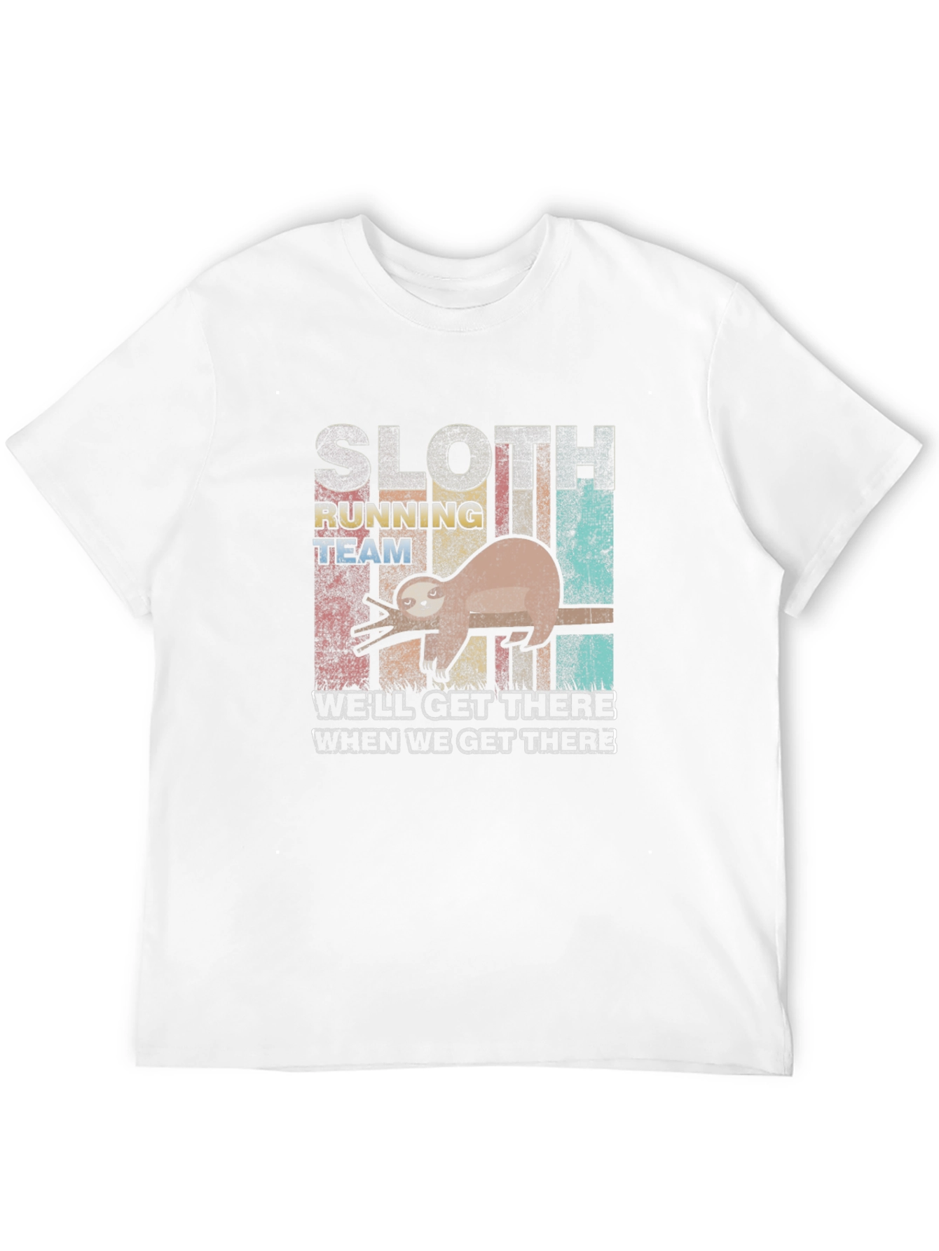 Sloth Running Team Graphic T-Shirt - Funny Novelty Tee