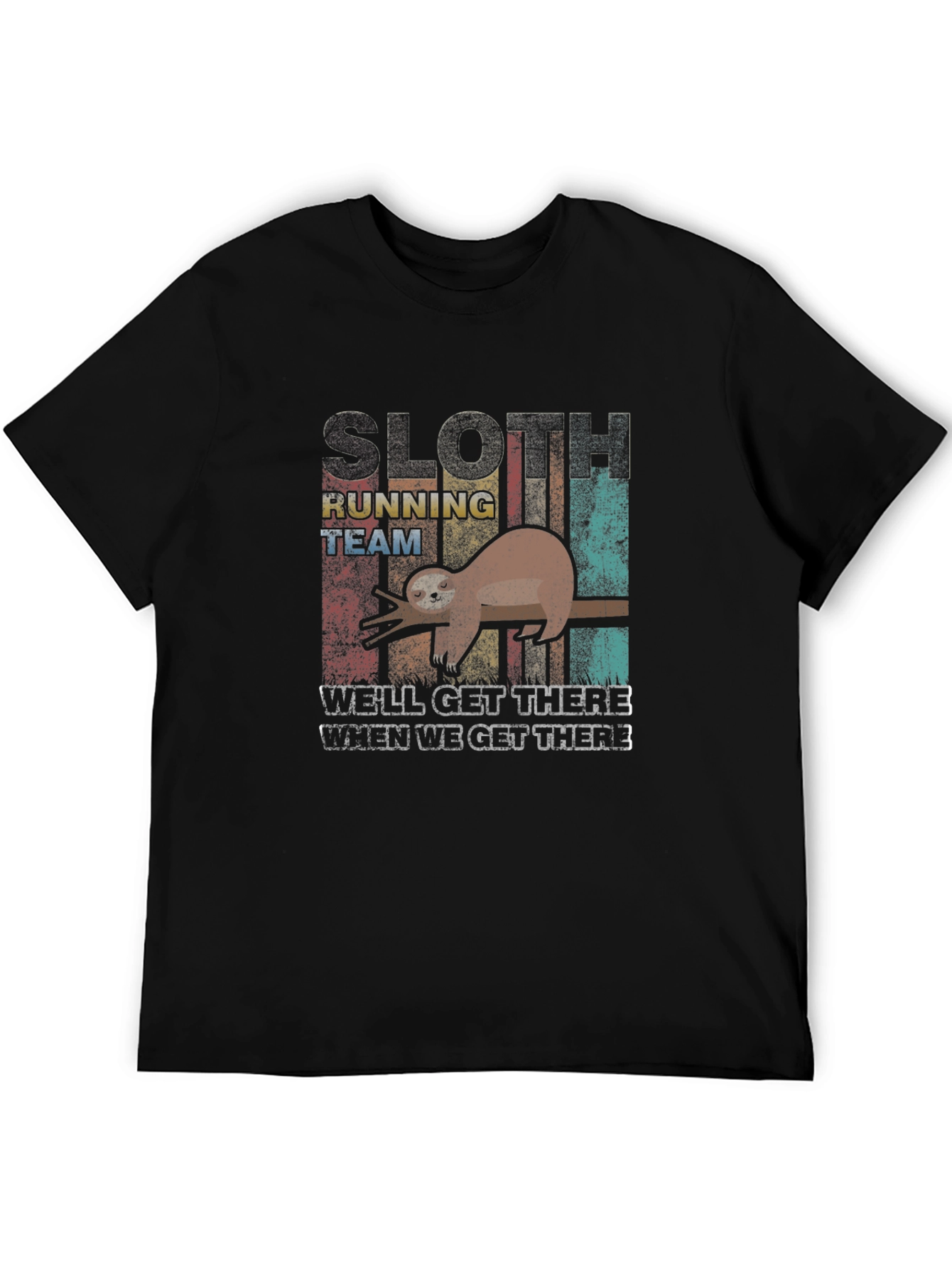 Sloth Running Team Graphic T-Shirt - Funny Novelty Tee