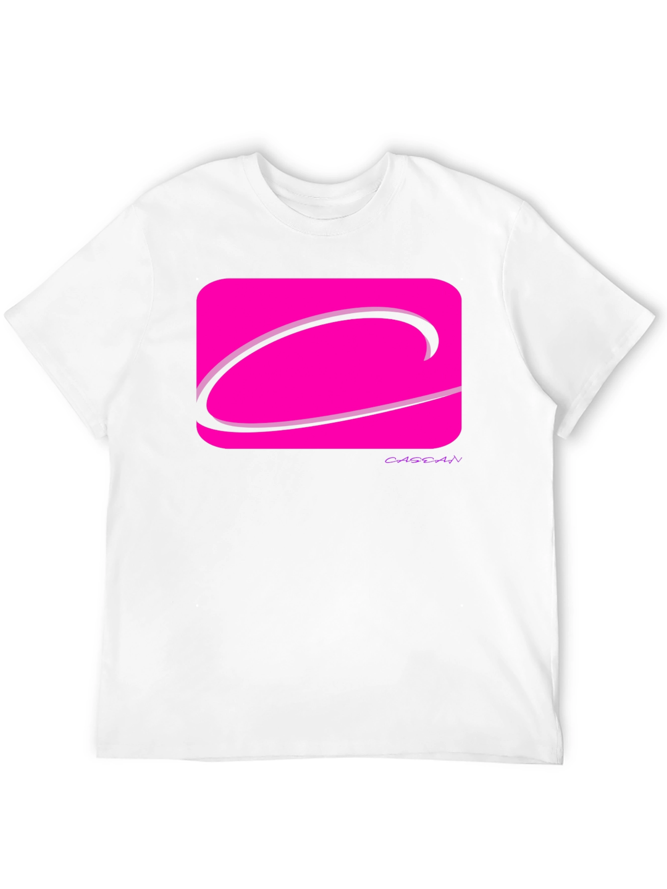 Modern Graphic Tee - Pink Logo Black T-Shirt