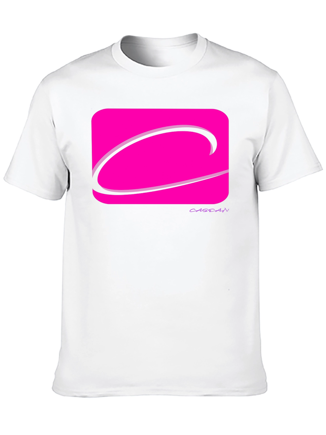 Modern Graphic Tee - Pink Logo Black T-Shirt