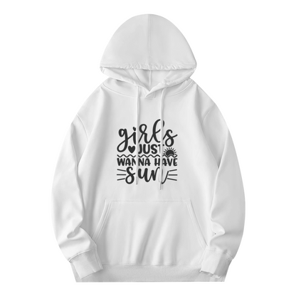 Girls Just Wanna Have Sun Graphic Hoodie